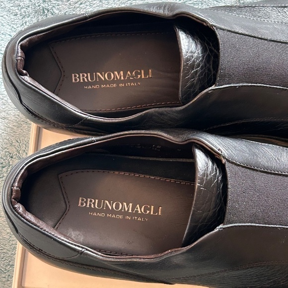 Bruno Magli Men’s Slip on Leather Dress Shoes Black Size 12 - Picture 9 of 17